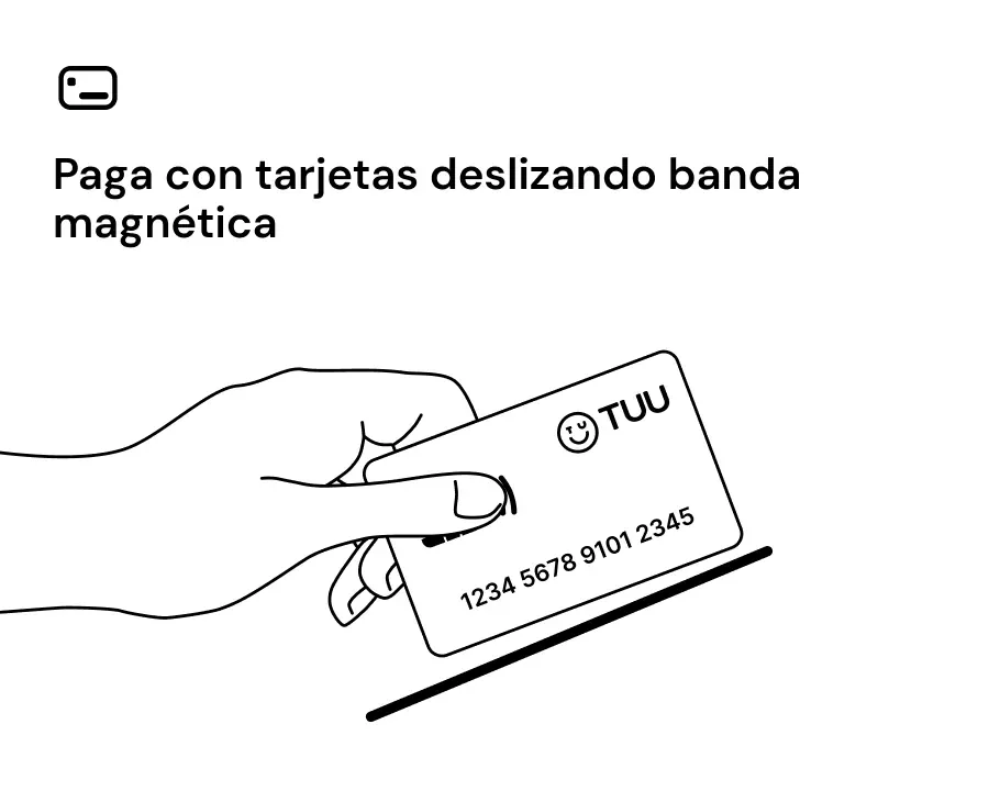 Paga con tarjetas deslizando banda magnética